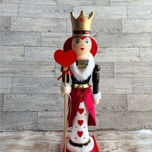 14” Valentine’s Day Queen Of Hearts Bella Lux Gorgeous Nutcracker Red Hearts